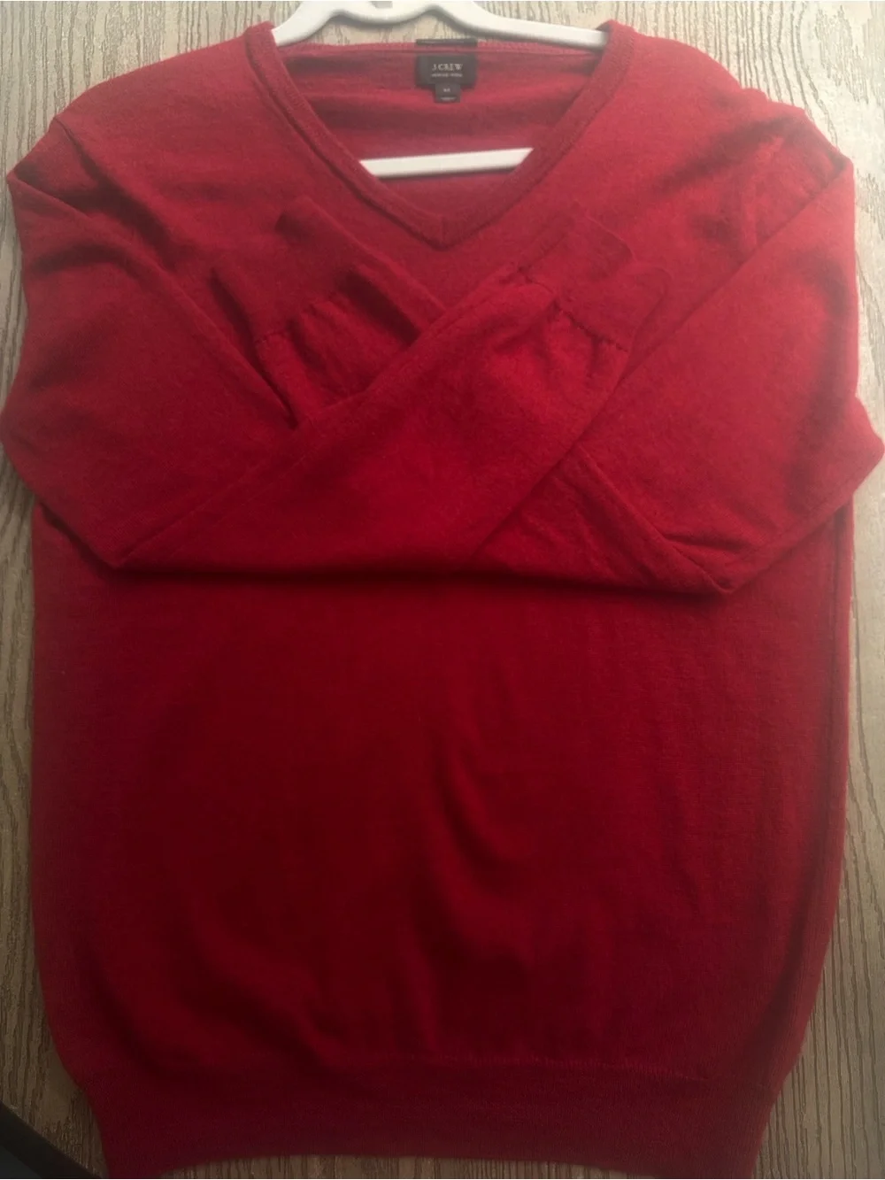 J. Crew Men's V-Neck Sweater in Red